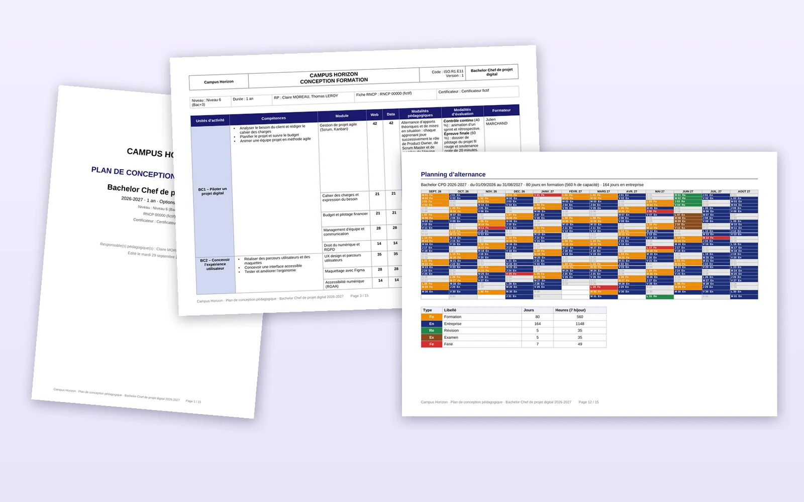 Dossier de conception pédagogique exporté en Word